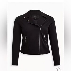 torrid Moto Jacket luxe ponte black size 2X